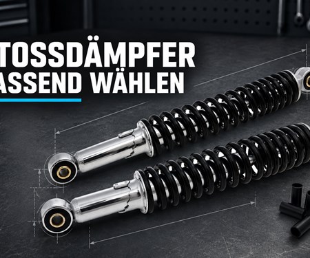 Stoßdämpfer für Roller vergleichen: Länge, Aufnahme und Freigabe richtig abgleichen
