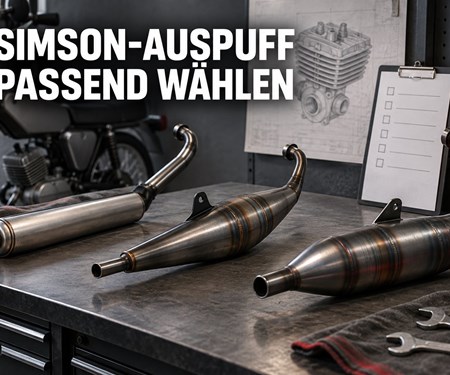 Simson-Auspuff auswählen: Motor-Setup, Bauform und rechtliche Vorgaben trennen