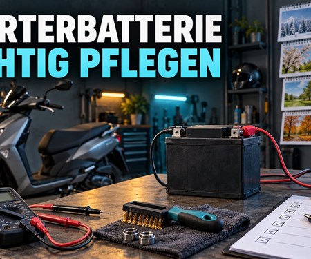 Roller-Starterbatterie pflegen: Ladezustand, Anschlüsse und Standzeiten dokumentieren