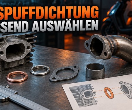 Roller-Auspuffdichtungen auswählen: Anschlussmaße und Einbaulage dokumentieren