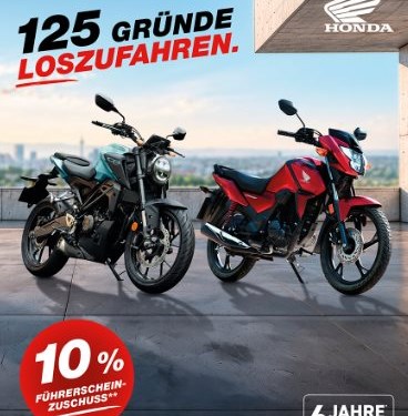 Führerscheinzuschuss für die CB125R & CB125F