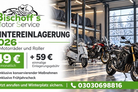 Bischoff´s Motor Service GmbH-News: Dein Bike macht Winterpause. Wir kümmern uns um den Rest.