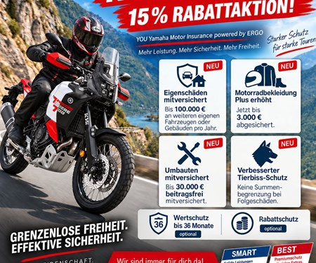 Starker Schutz für deine Yamaha – jetzt mit 15 % Rabatt