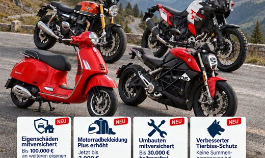 Dein Motorrad. Dein Schutz. Jetzt mit 15 % Rabattaktion.