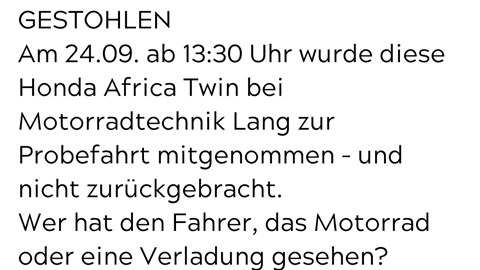 !AfricaTwin Unterschlagung!