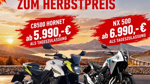 Honda Semmler - Herbst Aktion CB500 Hornet + NX 500