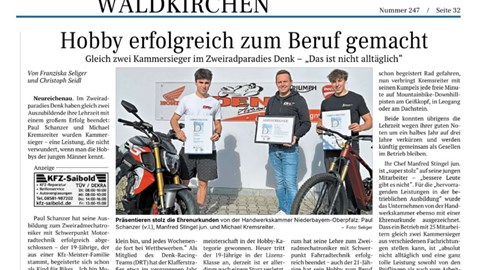 Kammersieger im Zweiradparadies Denk