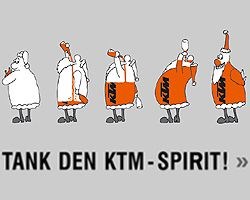 KTM Nikolaustage 9. + 10.12.05 
Heuer wird sogar der Nikolaus selbst zum KTM Freak. Kein Wunder, die scharfen Modelle 2006 gibts hautnah und zum anfassen je ... Weiter >>