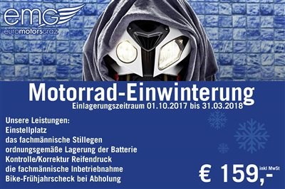 Motorrad-Einwinterung
