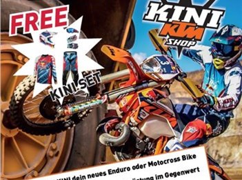 Enduro und Motocross Aktion bei KTM KINI in Wiesing