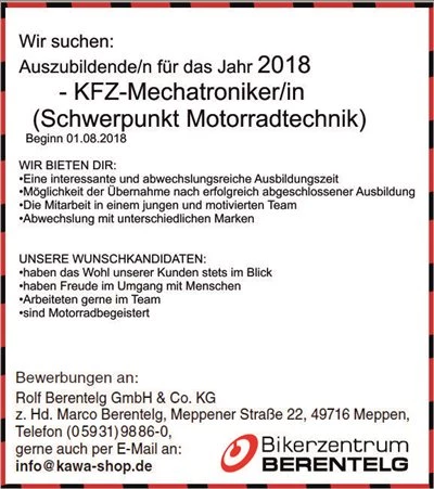 Ausbildung 2018 Bild 1: Ausbildung 2018