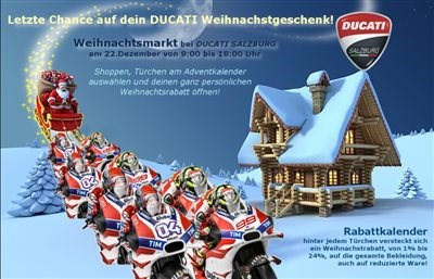 Weihnachtsmarkt bei Ducati Salzburg