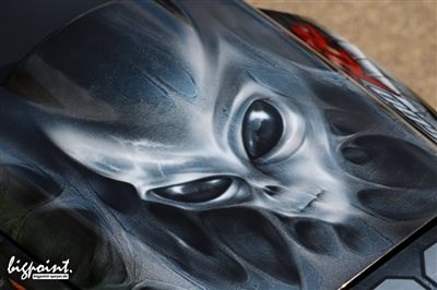 Honda CBR 600 RR mit Airbrush “ Alien – Technologie „ Wieder ein zufriedener und glücklicher Kunde mit einem Airbrush aus unserem Hause von Andras Bathory einem der besten Airbrush ... Weiter >>