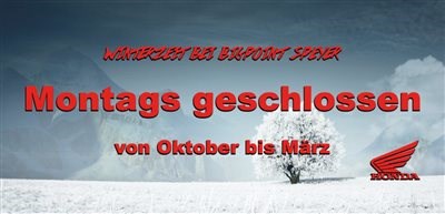 Winterzeit bei BigPoint Speyer Wie in jedem Jahr, haben wir von Oktober bis März unsere „Winterzeit“. Das heißt wir haben von Oktober bis März Montags geschl ... Weiter >>
