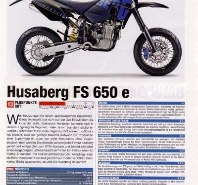 Husaberg FS650e - Beste Supermoto Sport