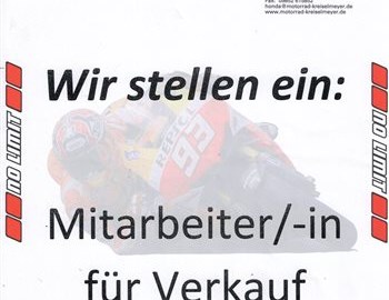 Motorrad Verkäufer/-in gesucht 