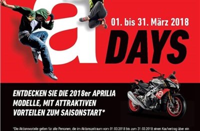 Aprilia Open Doors 01. bis 31. März 2018