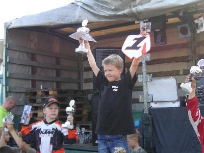 Lasse Rudolf ist Meister der 50 ccm Klasse im MX Niedersachsen Cup