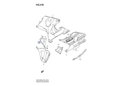 Suzuki GSX-R600 / GSX-R750 Innenverkleidung rechts vorne - Bild 2 Suzuki GSX-R600 / GSX-R750 Innenverkleidung rechts vorne - Bild 2