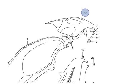 Suzuki Freewind 650 Tankverkleidung - Bild 2 Suzuki Freewind 650 Tankverkleidung - Bild 2