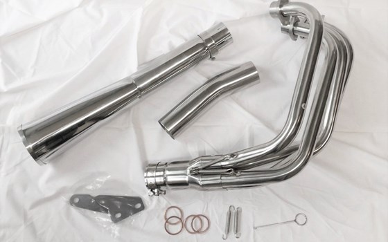 Eagle-Megaphone Komplettanlage V2A mit ABE für alle GS 750 `77-`79 - Bild 2 Eagle-Megaphone Komplettanlage V2A mit ABE für alle GS 750 `77-`79 - Bild 2