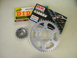 Kettensatz für alle CB 350 Four 17x38 Zähne, 530/96 Glieder Kettensatz für alle CB 350 Four 17x38 Zähne, 530/96 Glieder