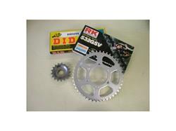 Kettensatz für alle GPZ 750 UT (ZX 750 A) `83-`85 15x38 Zähne, 630/94 Glieder Kettensatz für alle GPZ 750 UT (ZX 750 A) `83-`85 15x38 Zähne, 630/94 Glieder