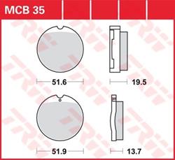 LUCAS-Bremsbeläge MCB35, vorne, für alle CB 350 Four, CB 400 Four, CB 500 Four, CB 550 F1, F2, K3, CB 750 F1, K7 LUCAS-Bremsbeläge MCB35, vorne, für alle CB 350 Four, CB 400 Four, CB 500 Four, CB 550 F1, F2, K3, CB 750 F1, K7