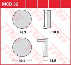 LUCAS-Bremsbeläge MCB032, vorne, für alle CB 750 Four K0-K6 LUCAS-Bremsbeläge MCB032, vorne, für alle CB 750 Four K0-K6