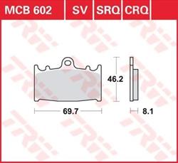 LUCAS-Bremsbeläge MCB602, vorne, für GPZ 900 A4 R `90-`94