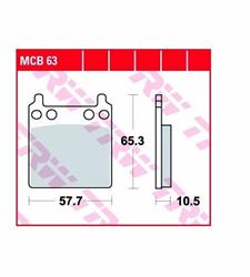 LUCAS-Bremsbeläge MCB063, hinten, für alle CB 750 F1 `75-`76 LUCAS-Bremsbeläge MCB063, hinten, für alle CB 750 F1 `75-`76