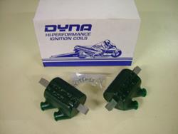 Paar, DYNA-Zündspulen, 3Ohm, Dual-Ausgang, Grün, DC1-1, für alle DYNA-S und originale HONDA, KAWASAKI, SUZUKI, CB350/400/500/550/750 four, GL1000, Z650/900/1000, GS750/1000