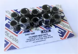 Satz, APE-verstärkte Zylinderkopfmuttern für alle ZZR 1100, ZRX 1100/1200, ZZR1200 `88-`04 Satz, APE-verstärkte Zylinderkopfmuttern für alle ZZR 1100, ZRX 1100/1200, ZZR1200 `88-`04