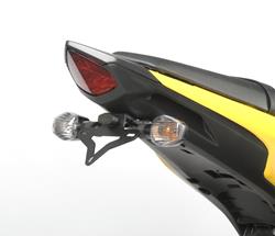 Umbaukit für Kennzeichenhalter an allen HONDA CB 600 F HORNET ab 2011 und CBR 600 F ab 2011, geeignet für orig. Blinker oder Miniblinker (z.B. KELLERMANN), inkl. E-geprüfter LED-Kennzeichenleuchte und
