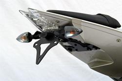 Umbaukit für Kennzeichenhalter von BMW S 1000 RR, geeignet für orig. Blinker oder Miniblinker (z.B. KELLERMANN), inkl. LED-Kennzeichenleuchte und Anbauanleitung