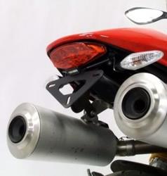 Umbaukit für Kennzeichenhalter von DUCATI Monster 1100 S ab 2008, geeignet für orig. Blinker oder Miniblinker (z.B. KELLERMANN), inkl. LED-Kennzeichenleuchte und Anbauanleitung