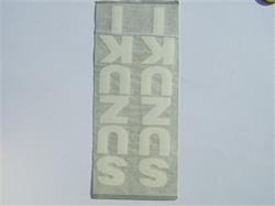 SUZUKI Aufkleber, weiss + reflektierend