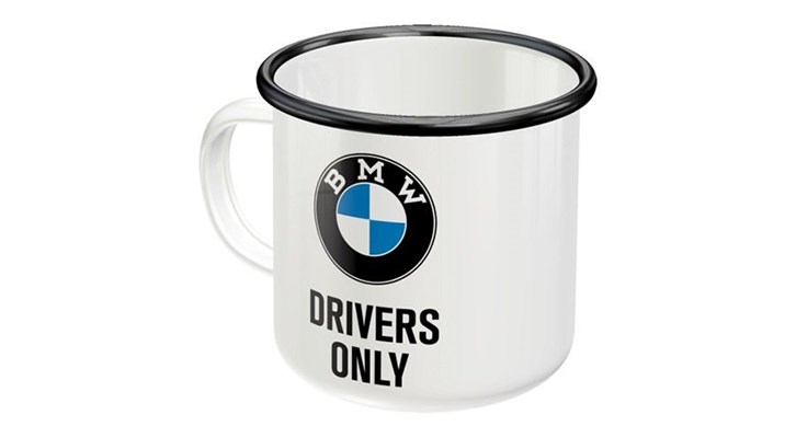 Emaille-Becher BMW Drivers Only für BMW F 650, CS, GS, ST, Dakar (1994-2007) Emaille-Becher BMW Drivers Only für BMW F 650, CS, GS, ST, Dakar (1994-2007)