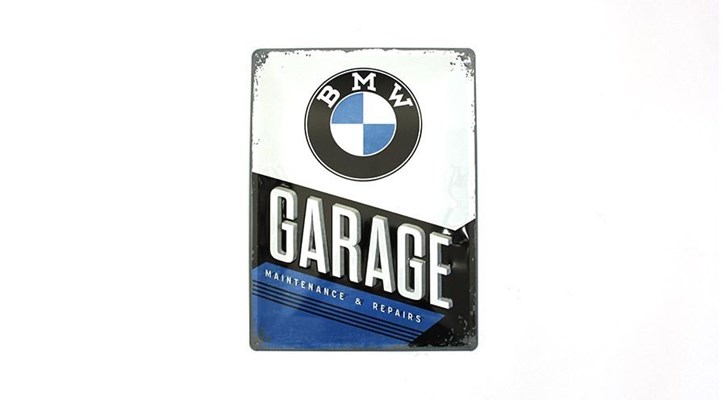 Blechschild BMW - Garage für BMW F 650, CS, GS, ST, Dakar (1994-2007) Blechschild BMW - Garage für BMW F 650, CS, GS, ST, Dakar (1994-2007)