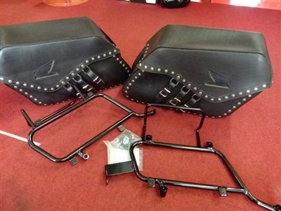 Org. Honda VT 750 Seitentaschen aus Leder - Bild 1