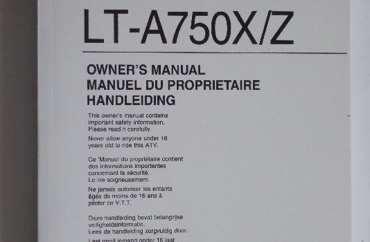 Suzuki LT-A750 X/Z Benutzerhandbuch EN,FR,DU - Bild 1