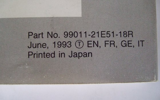 Suzuki Fahrerhandbuch RF600R (R=1994) - Bild 3