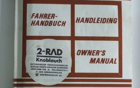 Suzuki Fahrerhandbuch DR350S (N=1992) - Bild 1