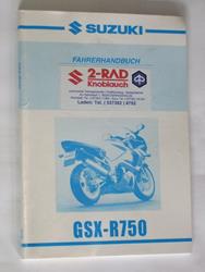 Suzuki Fahrerhandbuch GSXR750 (Y=2000)