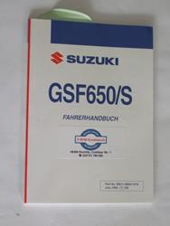 Suzuki Fahrerhandbuch GSF650/S - original (K6=2006)