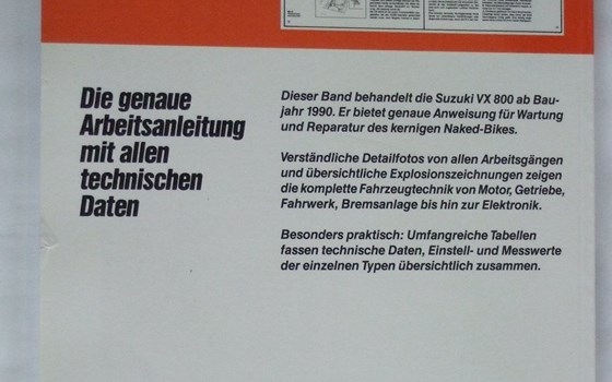 Reparaturanleitung Suzuki VX800 gebraucht, wie neu - Bild 2