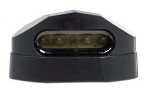 LED-Kennzeichenbeleuchtung Micro Space, schwarz, Alu gefr&#228;st, E-gepr&#252;ft