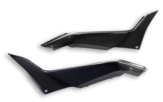 Ducati MTS1200 S / ST / GS Kohlefaser Seitenleisten für Sitzbankrahmen - Bild 1