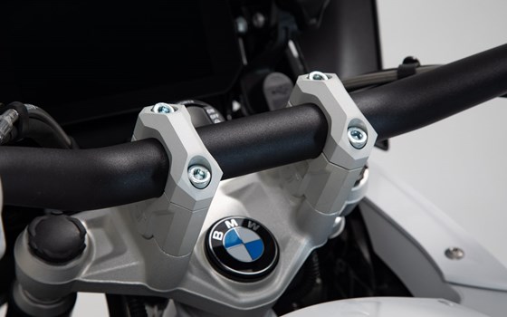 Lenkererhöhung. H=40 mm. Silbern. R1200GS (12-18), R1250GS (18-). - Bild 1