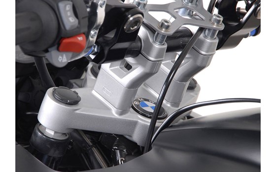 Lenkererhöhung. H=30 mm. Silbern. BMW R1200GS/Adventure (08-). - Bild 1